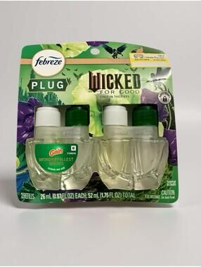2/$20 ✨ Febreze Plug Refills Gain Wonderfullest Woods 2 Pack Wicked Edition New